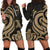 Fiji Women Hoodie Dress - Gold Tentacle Turtle Gold - Polynesian Pride