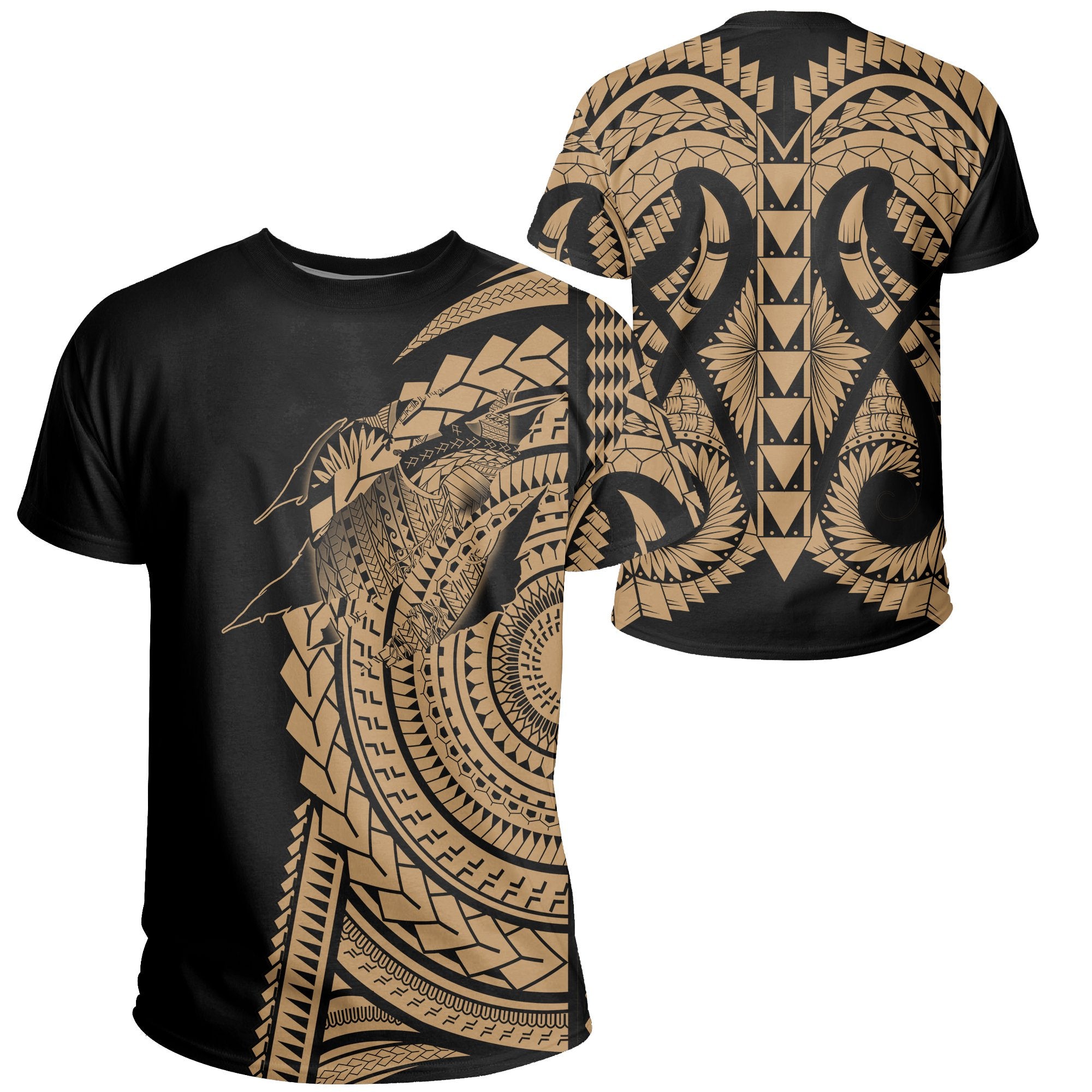 Hawaii Polynesian In My Heart T Shirt Ryan Style Gold Unisex Gold - Polynesian Pride