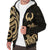 Pohnpei Sherpa Hoodie - Gold Tentacle Turtle - Polynesian Pride