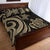 Northern Mariana Islands Quilt Bed Set - Gold Tentacle Turtle - Polynesian Pride