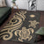 Marshall Islands Area Rug - Gold Tentacle Turtle - Polynesian Pride