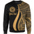 American Samoa Custom Personalised Sweatshirt - Gold Polynesian Tentacle Tribal Pattern Unisex Gold - Polynesian Pride
