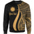 Nauru Custom Personalised Sweatshirt - Gold Polynesian Tentacle Tribal Pattern Unisex Gold - Polynesian Pride