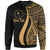 Chuuk Custom Personalised Sweatshirt - Gold Polynesian Tentacle Tribal Pattern Unisex Gold - Polynesian Pride