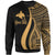 Papua New Guinea Custom Personalised Sweatshirt - Gold Polynesian Tentacle Tribal Pattern Unisex Gold - Polynesian Pride