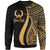 Pohnpei Custom Personalised Sweatshirt - Gold Polynesian Tentacle Tribal Pattern Unisex Gold - Polynesian Pride