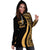 Hawaii Women's Hoodie Dress - Gold Polynesian Tentacle Tribal Pattern - Polynesian Pride