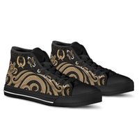 Pohnpei High Top Shoes - Gold Tentacle Turtle - Polynesian Pride