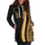 Cook Islands Women's Hoodie Dress - Gold Polynesian Tentacle Tribal Pattern - Polynesian Pride