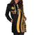 Marshall Islands Women's Hoodie Dress - Gold Polynesian Tentacle Tribal Pattern - Polynesian Pride