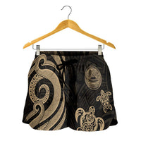 American Samoa Women's Short - Gold Tentacle Turtle - Polynesian Pride