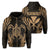 Polynesian Turtle Kanaka Maoli Hawaii Zip Hoodie Gold Unisex Gold - Polynesian Pride