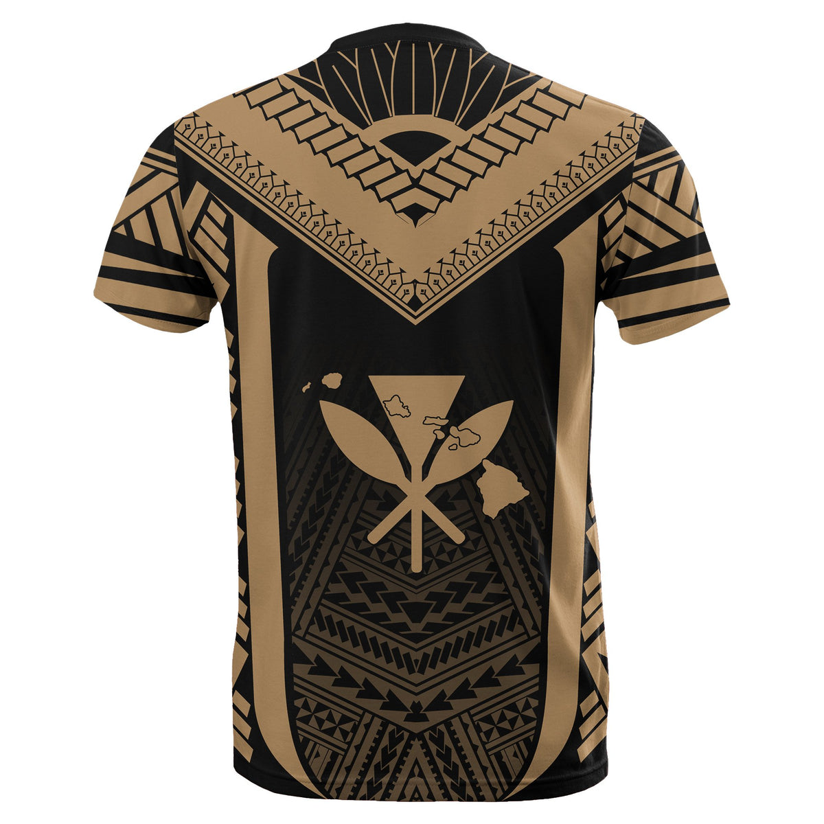 Hawaiian Kanaka Polynesian T Shirt Active Gold - Polynesian Pride