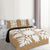 Hawaiian Royal Pattern Quilt Bed Set - Gold - N1 Style - AH - Polynesian Pride