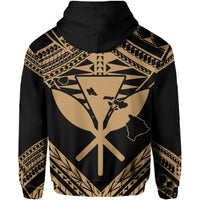 Hawaii Shark Polynesian Kanaka Gold Hoodie (Zip up) Candy Style - Polynesian Pride
