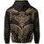 Polynesian Kanaka Shark Turtle Manta Ray Map of Hawaii Zip Hoodie Gold - Polynesian Pride