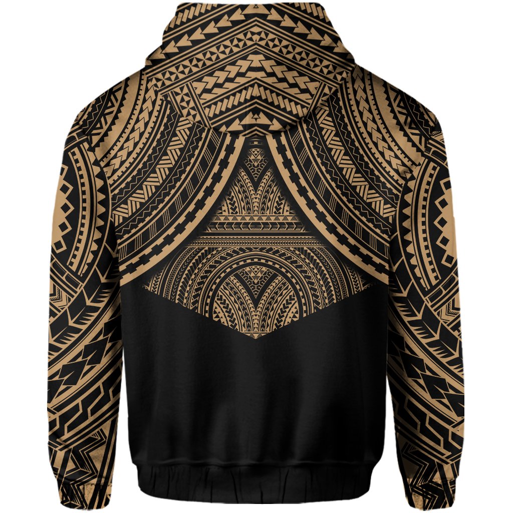 Polynesian Skull Hawaii Hoodie Gold Circle Style - Polynesian Pride