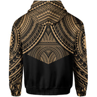 Polynesian Skull Hawaii Hoodie Gold Circle Style - Polynesian Pride