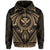 Polynesian Kakau Kanaka Turtle Map Hawaii Zip Hoodie Circle Style Gold - Polynesian Pride