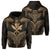 Polynesian Kanaka Shark Turtle Manta Ray Map of Hawaii Zip Hoodie Gold Unisex Gold - Polynesian Pride