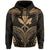 Polynesian Kanaka Shark Turtle Manta Ray Map of Hawaii Zip Hoodie Gold - Polynesian Pride