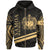 Samoa Zip Hoodie In My Heart Style Polynesian Patterns Gold Color Unisex Black - Polynesian Pride