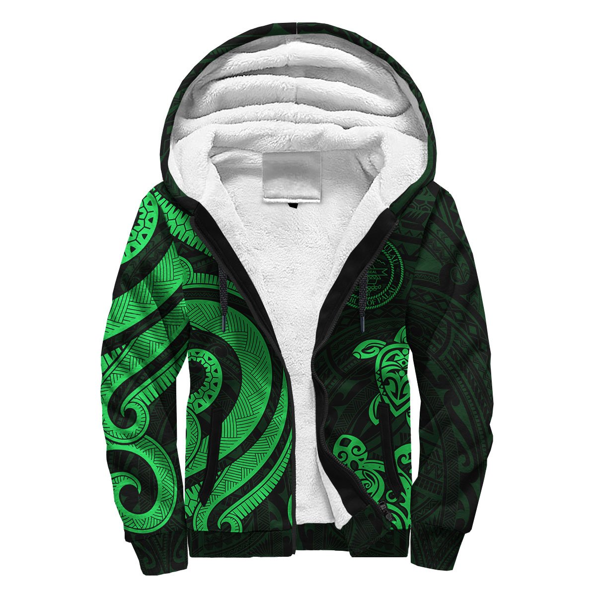 Palau Sherpa Hoodie - Green Tentacle Turtle Green - Polynesian Pride