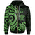 Marshall Islands Zip up Hoodie Green Tentacle Turtle Unisex Green - Polynesian Pride