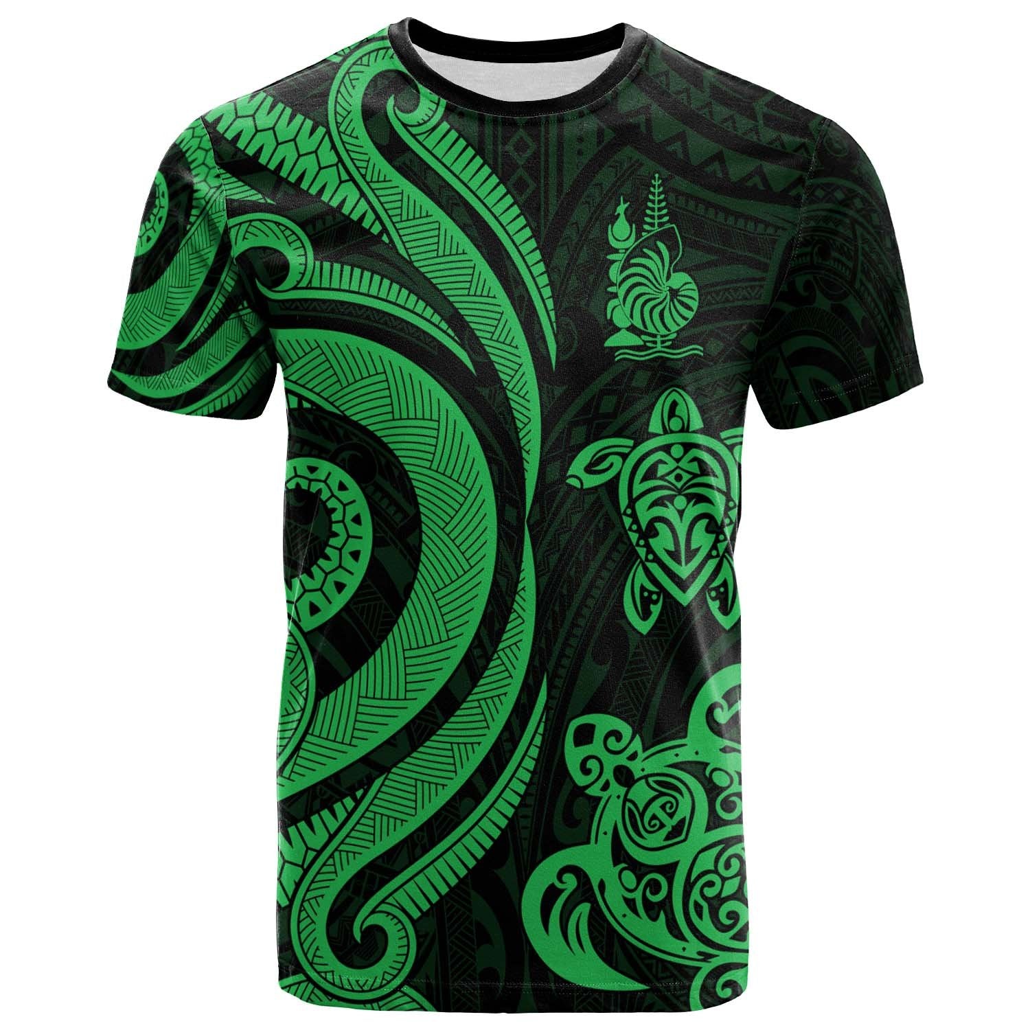 New Caledonia T Shirt Green Tentacle Turtle Unisex Green - Polynesian Pride