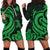 Papua New Guinea Women Hoodie Dress - Green Tentacle Turtle Green - Polynesian Pride