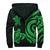 Fiji Sherpa Hoodie - Green Tentacle Turtle Crest - Polynesian Pride