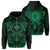 Polynesian Kakau Kanaka Turtle Map Hawaii Zip Hoodie Circle Style Green Unisex Green - Polynesian Pride