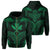 Polynesian Kanaka Shark Turtle Manta Ray Map of Hawaii Zip Hoodie Green Unisex Green - Polynesian Pride