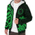 Cook Islands Sherpa Hoodie - Green Tentacle Turtle - Polynesian Pride