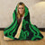 Tahiti Hooded Blanket - Green Tentacle Turtle - Polynesian Pride