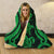 New Caledonia Hooded Blanket - Green Tentacle Turtle - Polynesian Pride