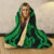 Kosrae Hooded Blanket - Green Tentacle Turtle - Polynesian Pride