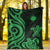 Marshall Islands Premium Blanket - Green Tentacle Turtle Crest - Polynesian Pride