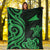 Tokelau Premium Blanket - Green Tentacle Turtle - Polynesian Pride