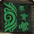 Tuvalu Premium Quilt - Green Tentacle Turtle - Polynesian Pride