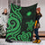 Marshall Islands Premium Blanket - Green Tentacle Turtle Crest - Polynesian Pride