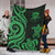 Tuvalu Premium Blanket - Green Tentacle Turtle - Polynesian Pride