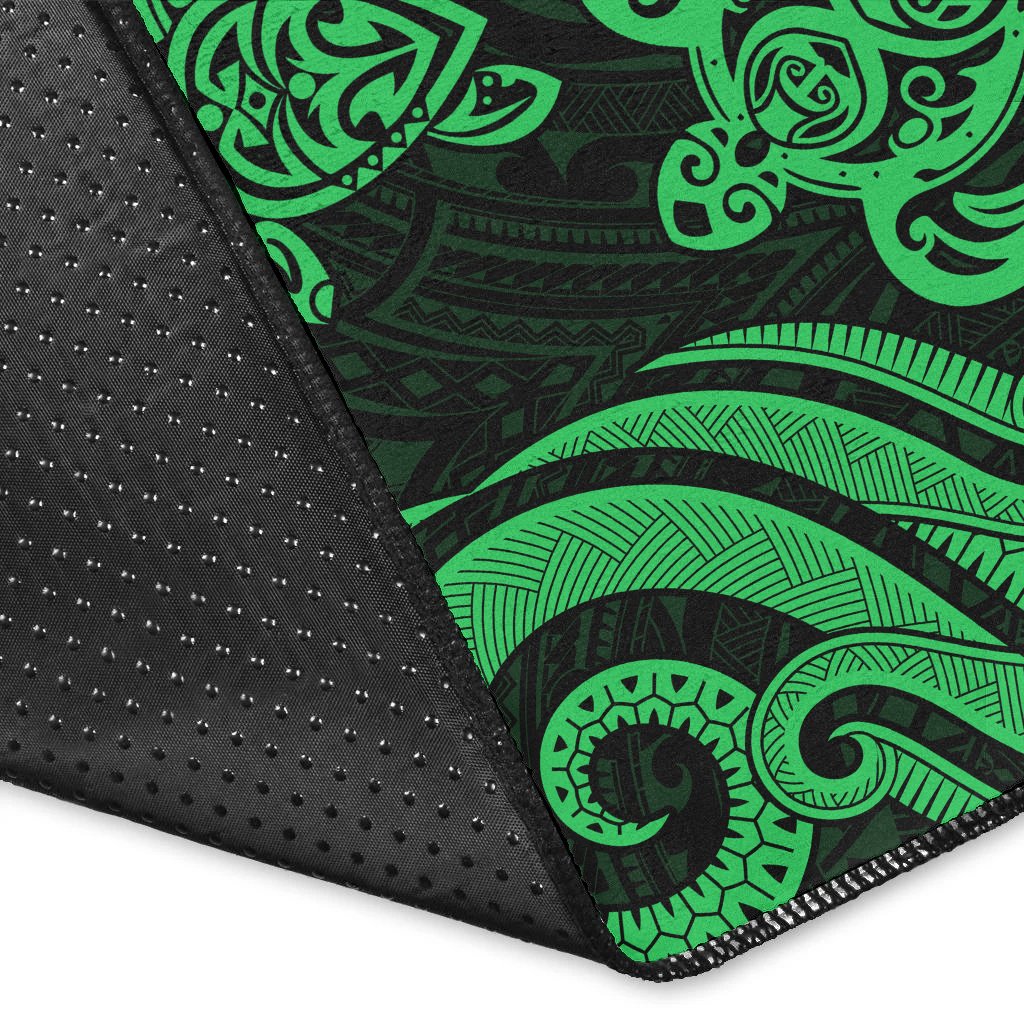 Tahiti Area Rug - Green Tentacle Turtle - Polynesian Pride