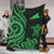 Tokelau Premium Blanket - Green Tentacle Turtle - Polynesian Pride