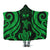 Marshall Islands Hooded Blanket - Green Tentacle Turtle Crest Hooded Blanket Green - Polynesian Pride