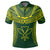 Hawaiian Kanaka Map Football Jersey Polo Shirt Green and Yellow Roger Style - Polynesian Pride