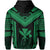 Hawaii Kanaka Polynesian Zip up Hoodie Active Green - Polynesian Pride