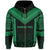 Hawaii Kanaka Polynesian Zip up Hoodie Active Green - Polynesian Pride
