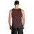 Hawaiian Kanaka Map Football Jersey Men's Tank Top - Grey And Red - Roger Style - AH - Polynesian Pride