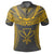 Hawaiian Kanaka Map Football Jersey Polo Shirt Grey and Yellow Roger Style - Polynesian Pride